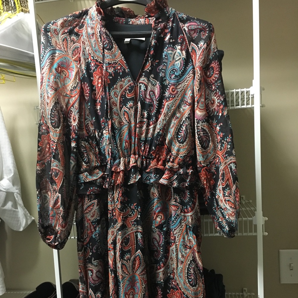 Banana Republic Olivia Palermo Paisley Silk Maxi